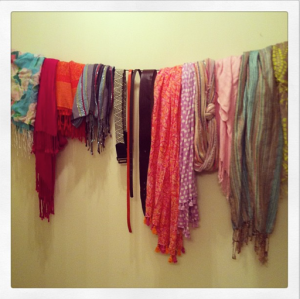 Starting to doubt my decision to switch out my winter scarves for my light, colorful spring scarves... 