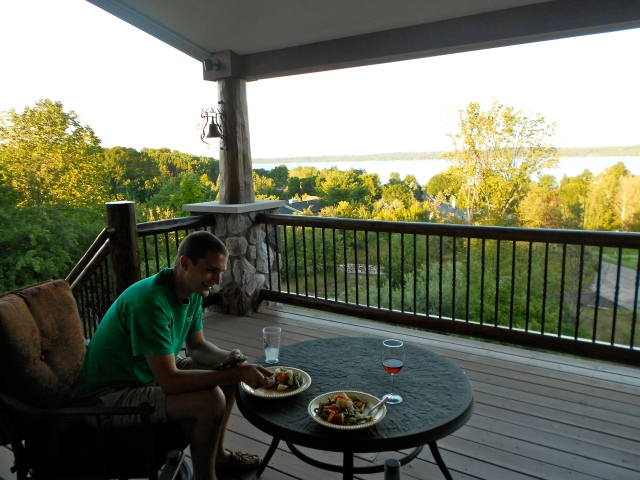 Can we stay forever? Look at that view of the beautiful Torch Lake!